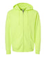 independent trading co full-zip hoodie safety yellow