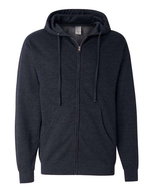 independent trading co full-zip hoodie classic navy heather