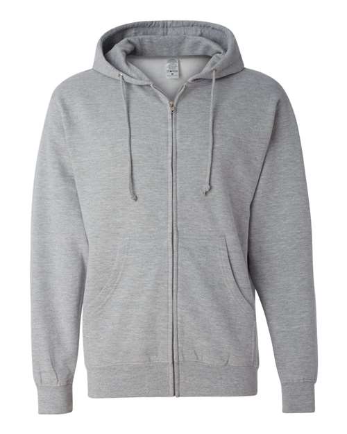 independent trading co full-zip hoodie grey heather