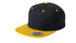 sport-tek yupoong flat bill snapback cap black gold