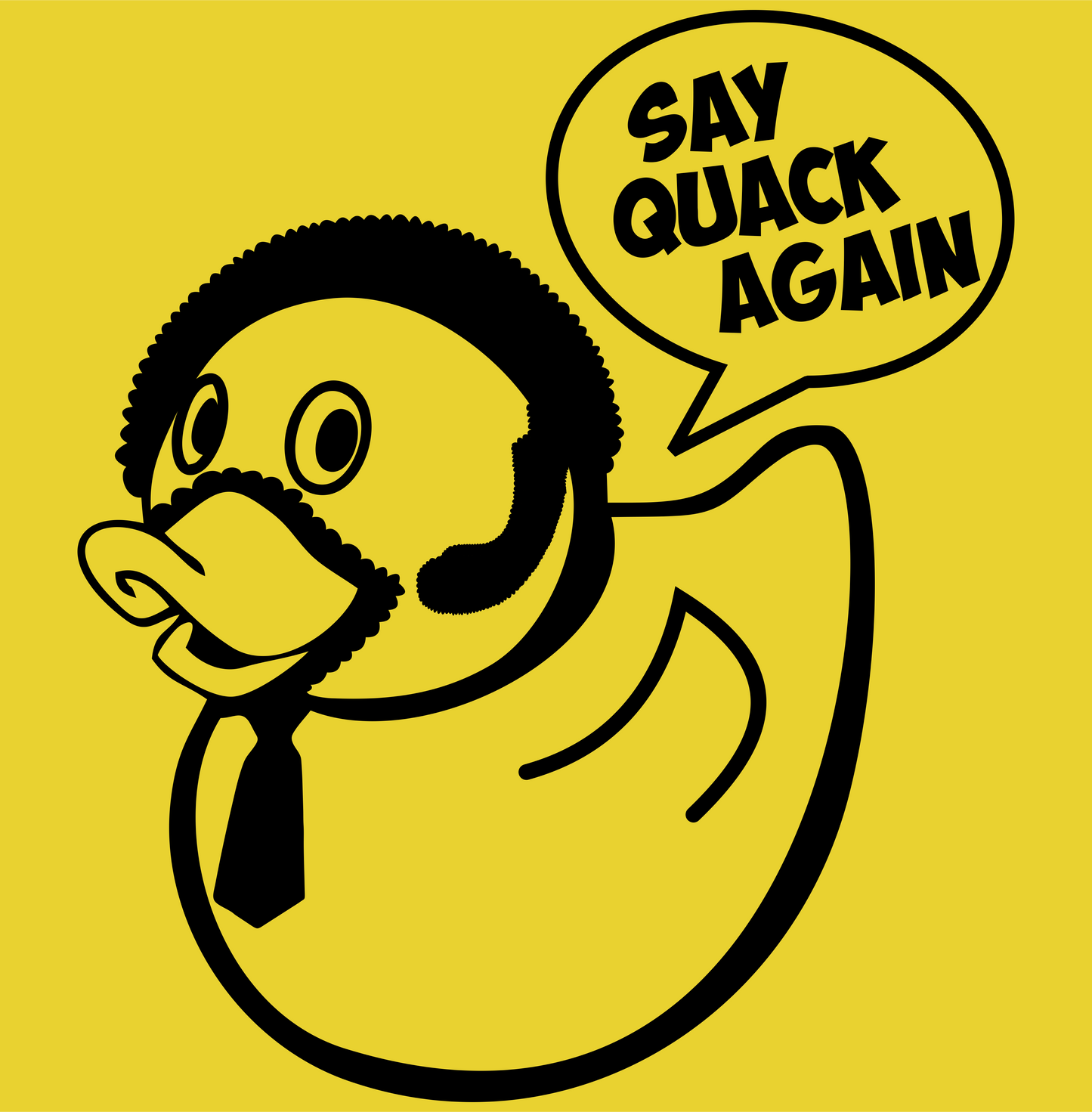 say quack again pulp fiction spoof rubber duck DTG design graphic