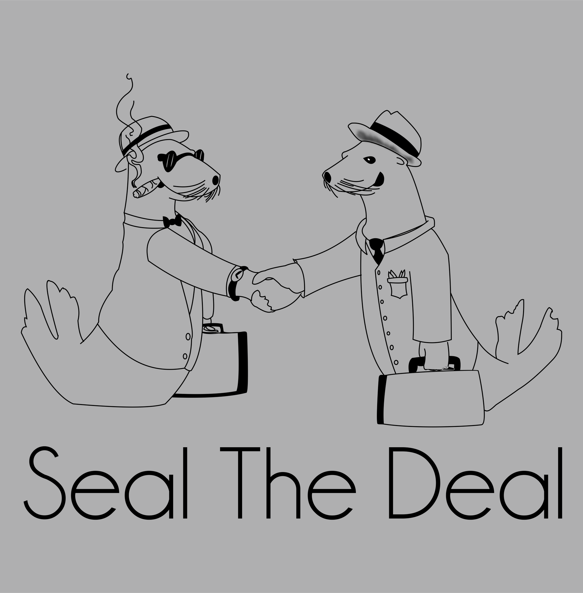 seal the deal seals shaking hands business DTG design graphic