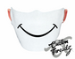 white face mask smile DTG printed design