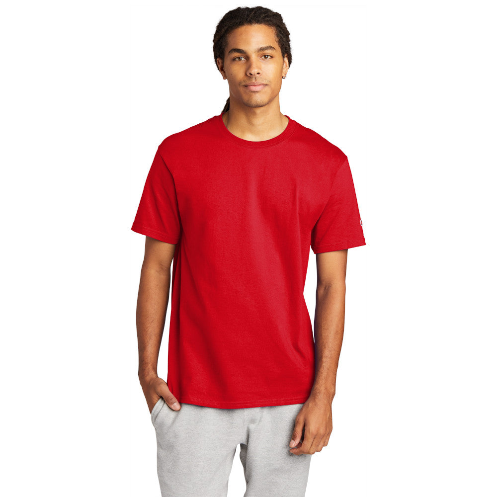 champion adult jersey tee red