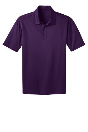 port authority tall silk touch performance polo bright purple