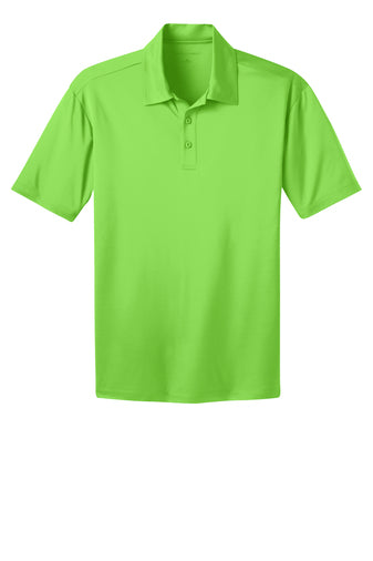 port authority tall silk touch performance polo lime green
