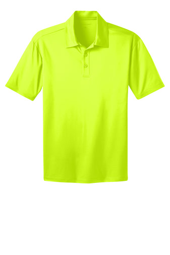 port authority tall silk touch performance polo neon yellow