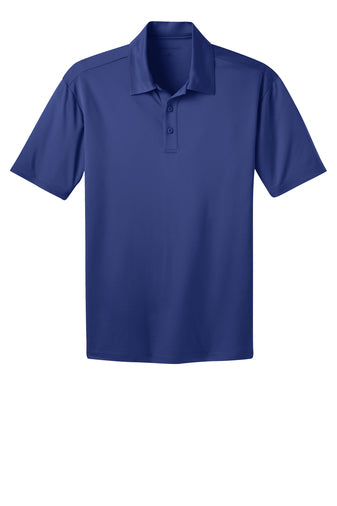 port authority tall silk touch performance polo royal blue