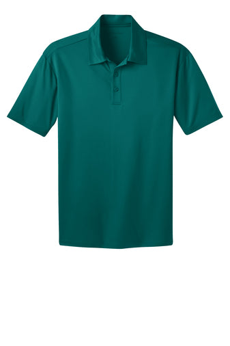 port authority tall silk touch performance polo teal green