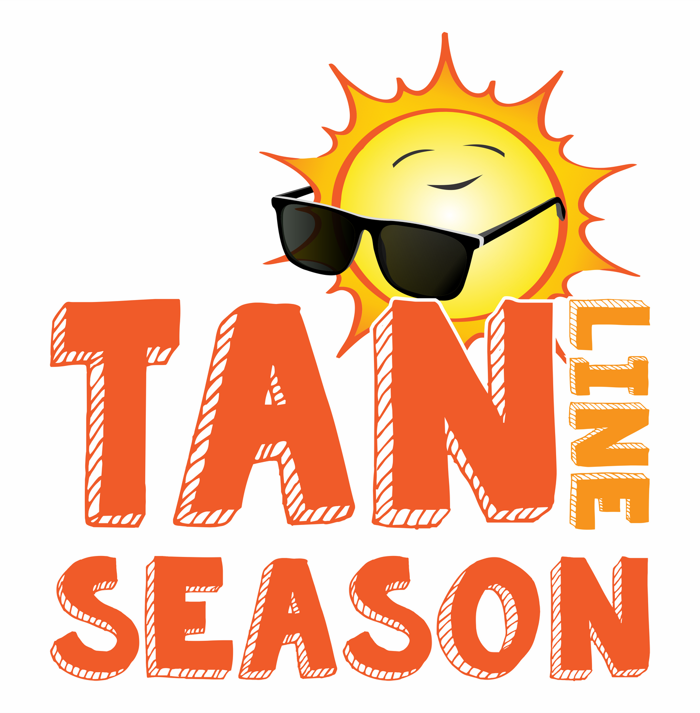 sun with sunglasses tan line season DTG design graphic
