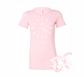 light pink womens tee with basic analog clock set to 4 20 DTG printed design