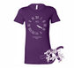 purple womens tee with roman analog clock set to 4 20 DTG printed design