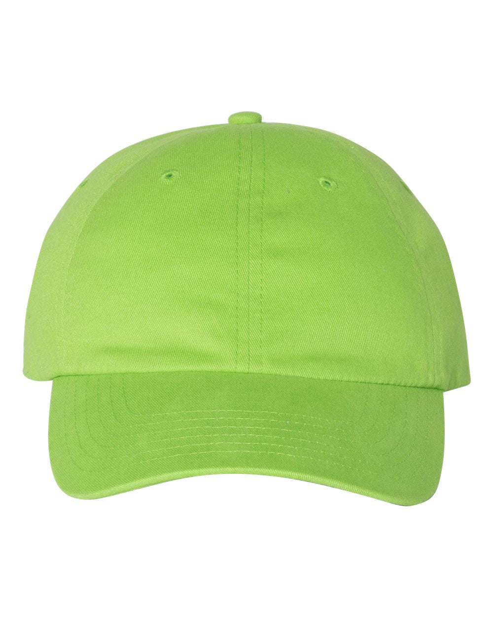 valucap brushed twill cap lime green