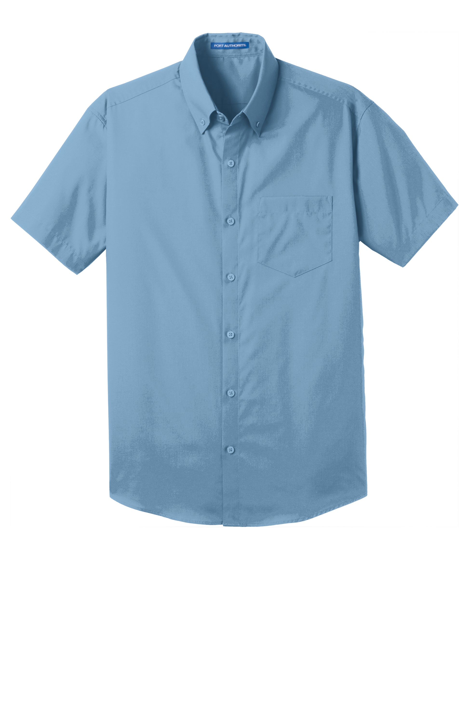 port authority carefree poplin shirt carolina blue