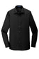port authority slim fit long sleeve carefree poplin shirt deep black