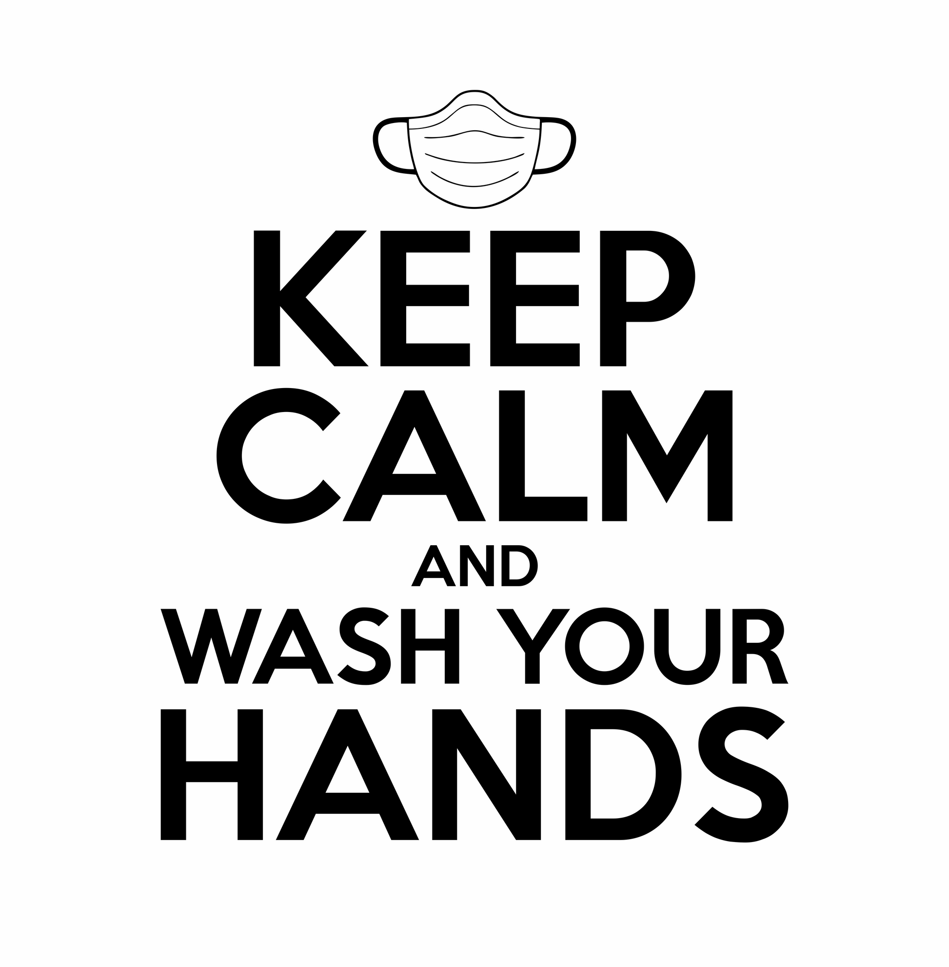 keep calm and wash your hands DTG design graphic