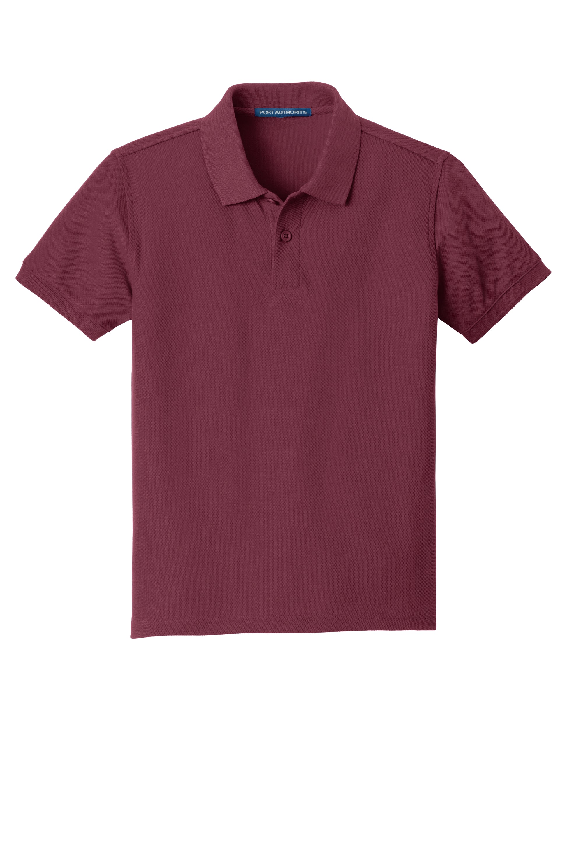 port authority youth core classic pique polo burgundy