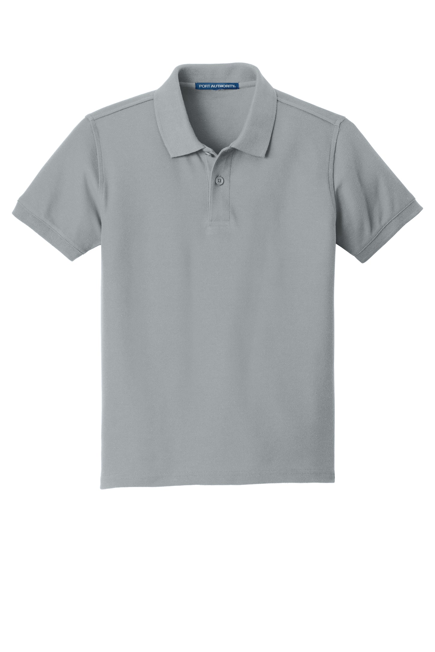 port authority youth core classic pique polo gusty grey