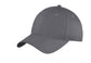 port & company youth six panel unstructured twill cap charcoal