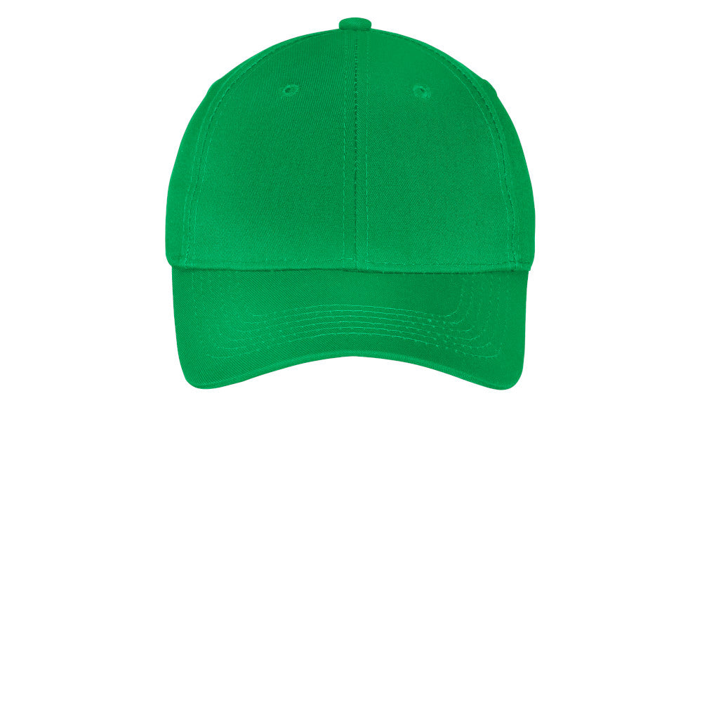 port & company youth six panel twill cap kelly green