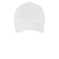 port & company youth six panel twill cap white