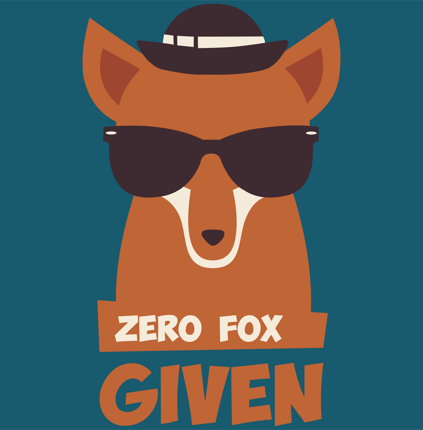 zero fox given DTG design graphic