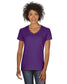 gildan womens classic heavy cotton v-neck tee purple