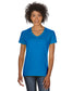 gildan womens classic heavy cotton v-neck tee sapphire