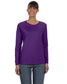 gildan womens classic heavy cotton long sleeve tee purple