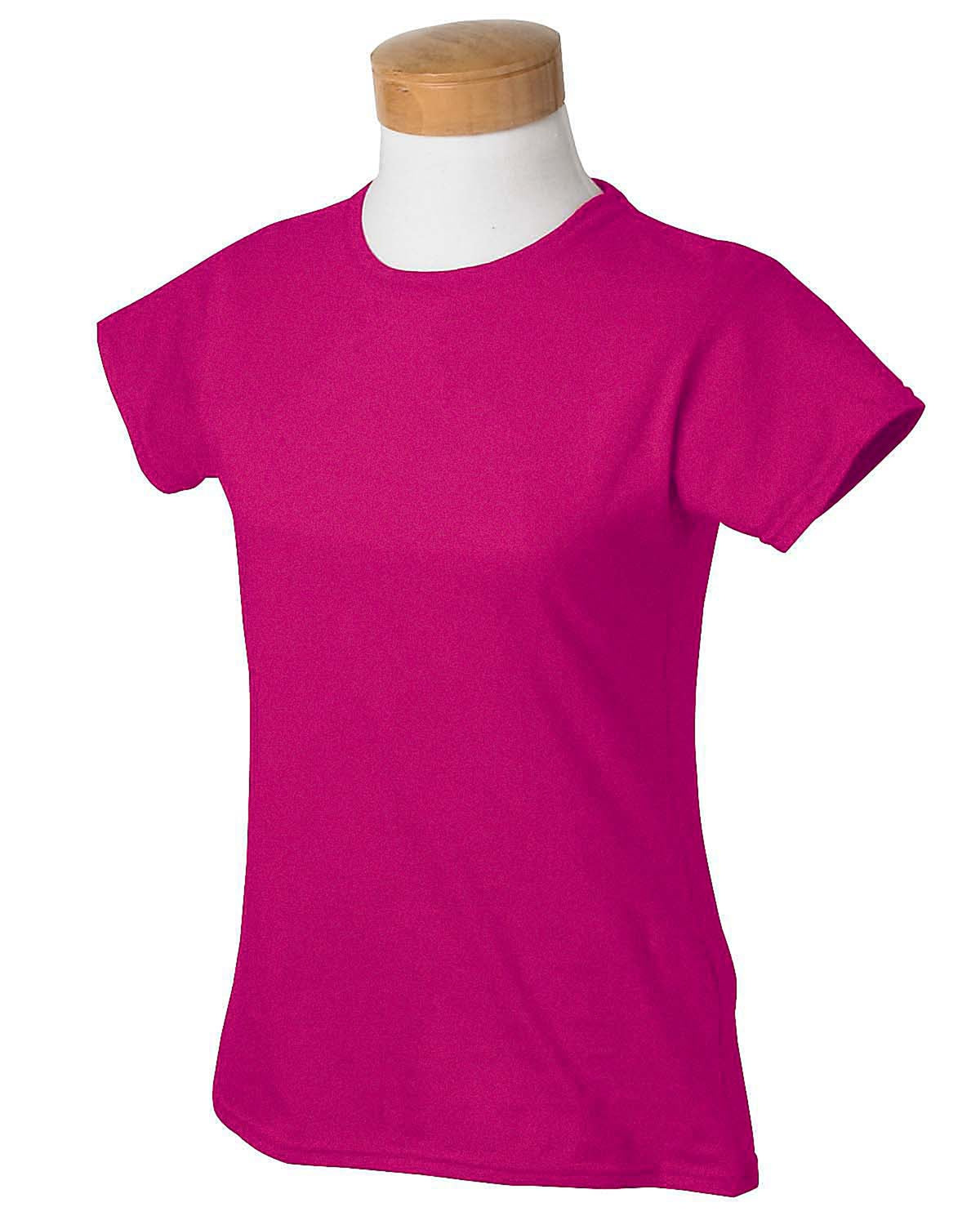 gildan womens softstyle fitted tee antique heliconia
