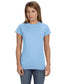 gildan womens softstyle fitted tee light blue