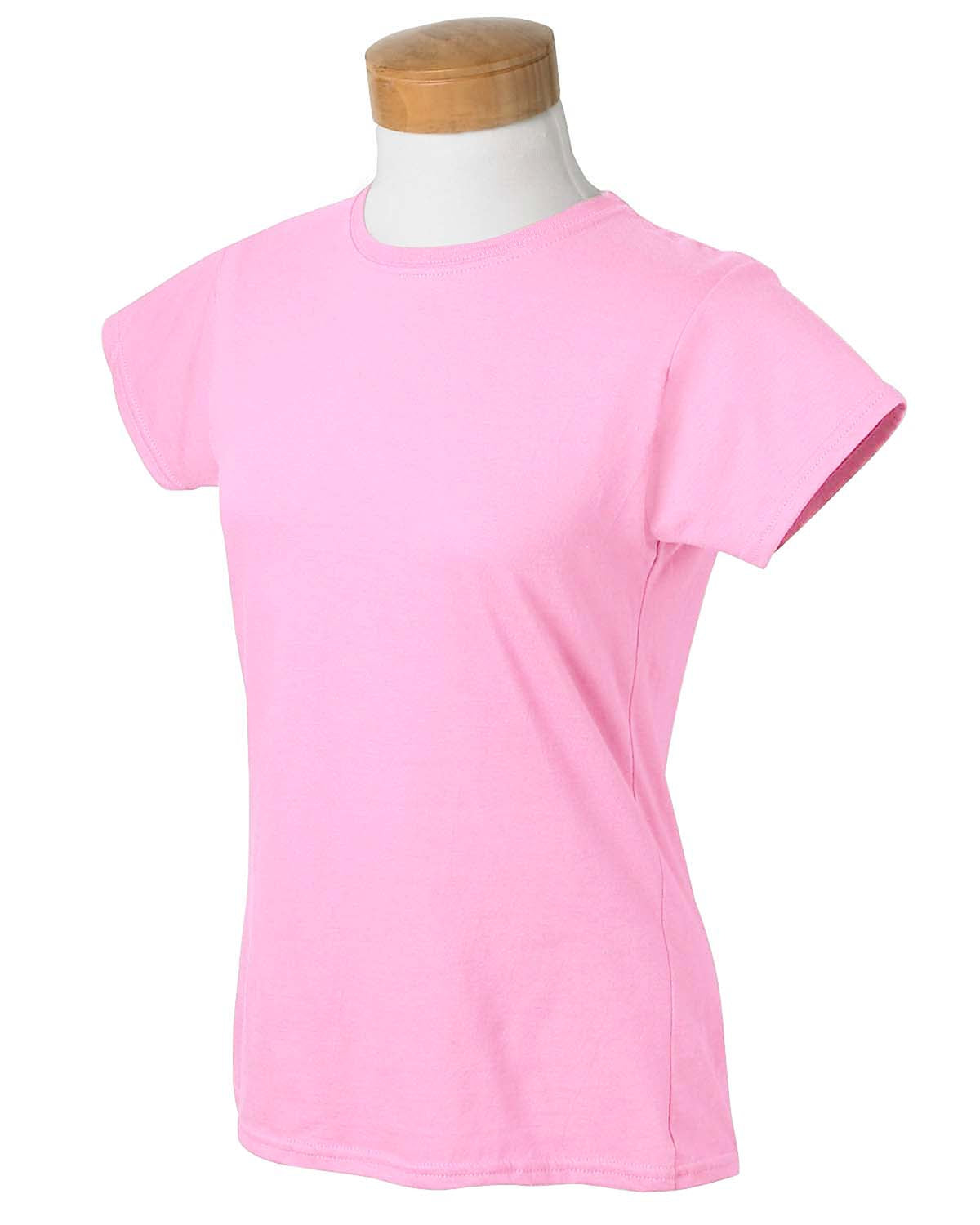 gildan womens softstyle fitted tee light pink