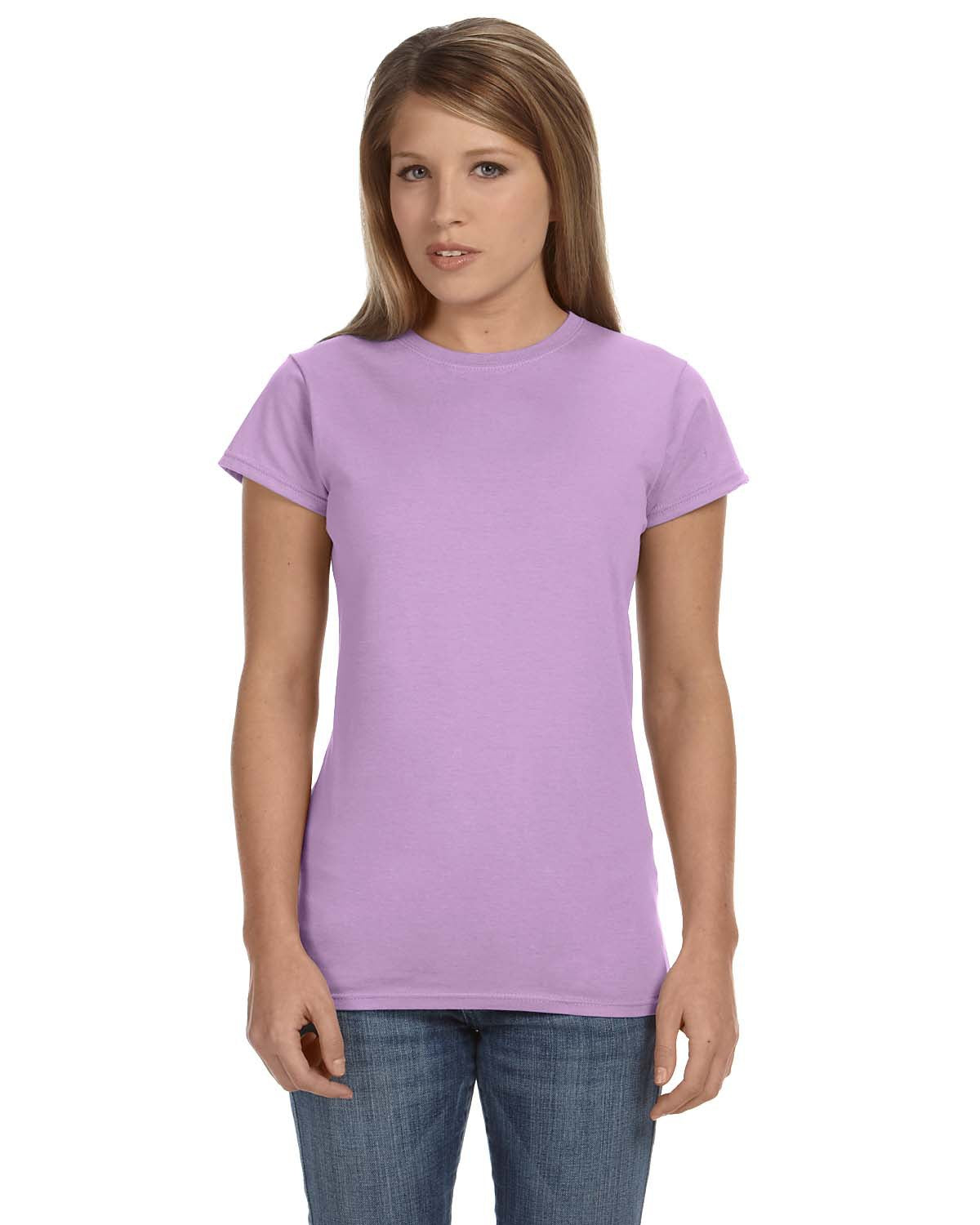 gildan womens softstyle fitted tee orchid