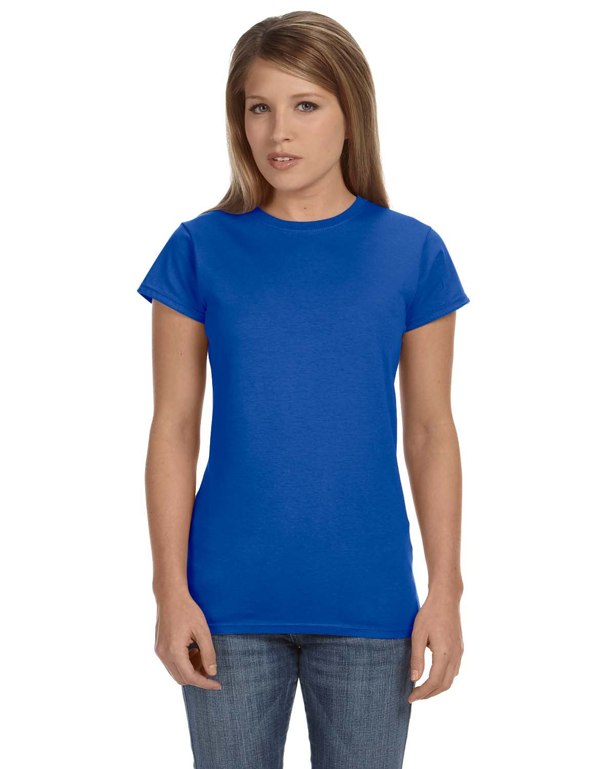 gildan womens softstyle fitted tee royal