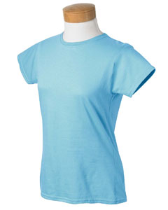 gildan womens softstyle fitted tee sky