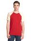 next level unisex raglan tee natural red