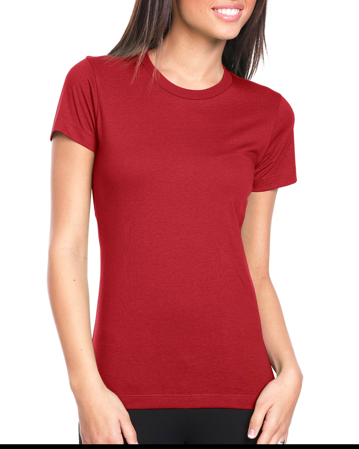womens next level boyfriend short sleeve t-shirt cardinal red